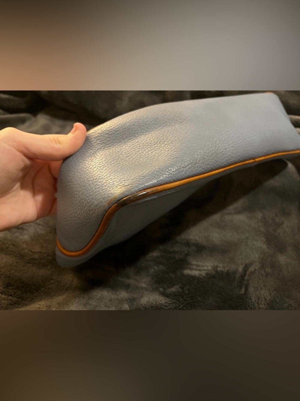 Dooney & Bourke Vintage Blue Leather Shoulder Bag - Picture 4 of 8